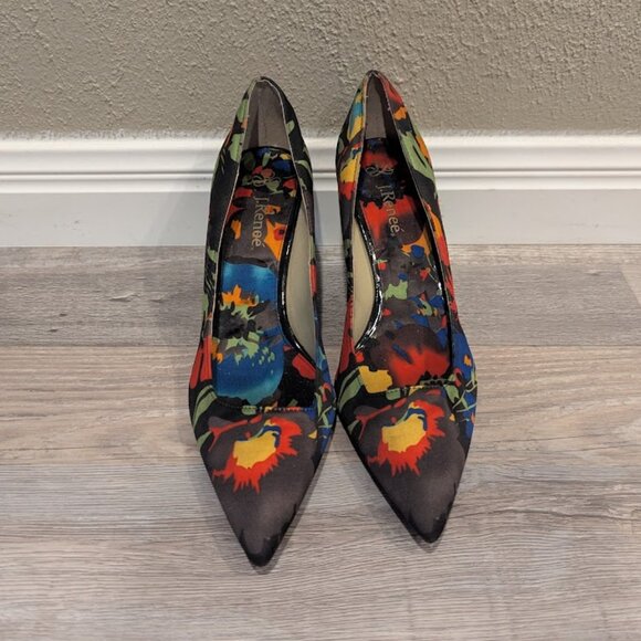 J. Renee Pointed-Toe Heels – Multicolor Floral – Size 8.5M - Picture 1 of 7